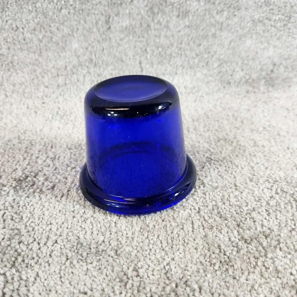 Cobalt Blue Glass Tapered Votive Candle Holder Round Home Decor